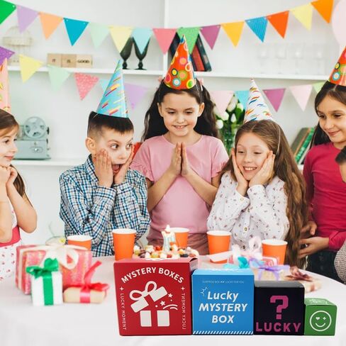 4 PCS Colorful Prank Gift Box, Stackable Surprise Nesting Boxes Assorted Sizes, Lucky Mystery Box Funny Gag Gift for Birthday Weddings Anniversaries Christmas in Saudi Arabia