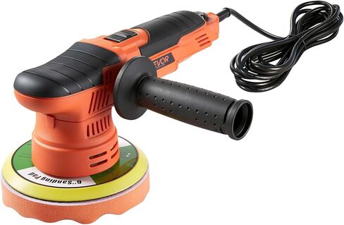 VEVOR Car Buffer Polisher, 6-Inch Dual Action Polisher Buffer Waxer, 650W 6 Variable Speeds 2000-6800RPM Random Orbital Polisher Kit for Cars Detailing, Waxing, Polishing in Kuwait