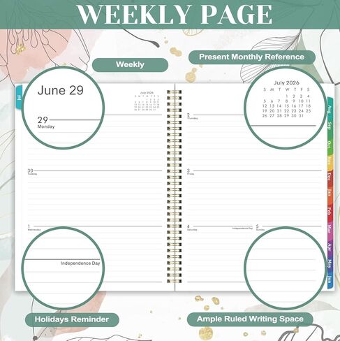 2024-2027 Pocket Planner - Pocket Planner (36-Month) with 60 Notes Pages, July. 2024 - June. 2026, 6.6" x 3.9", 3 Year Monthly Planner with Contacts, Pen Holder, Back Pocket with Thick Paper - Green in Saudi Arabia