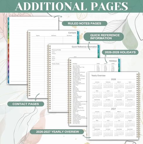 2024-2027 Pocket Planner - Pocket Planner (36-Month) with 60 Notes Pages, July. 2024 - June. 2026, 6.6" x 3.9", 3 Year Monthly Planner with Contacts, Pen Holder, Back Pocket with Thick Paper - Green in Saudi Arabia