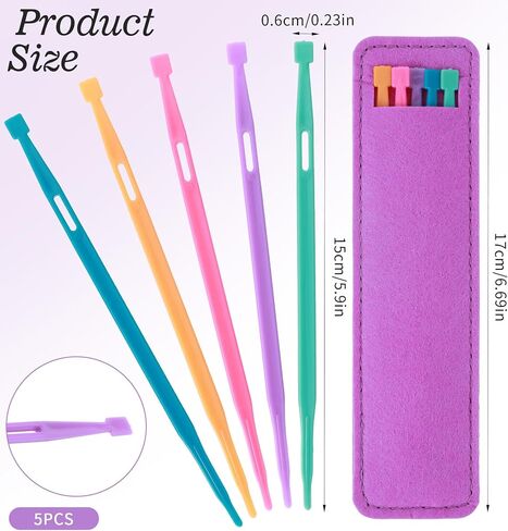 5 Piece that Purple Thang Sewing Tool Set, Sewing Stiletto Tool with Storage Pouch, Precision Sewing Accessories for Quilting Crafting in Saudi Arabia