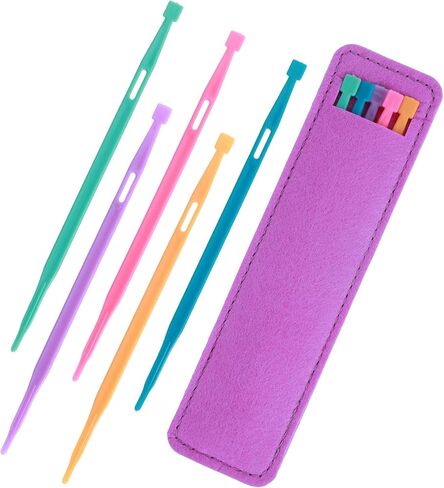 5 Piece that Purple Thang Sewing Tool Set, Sewing Stiletto Tool with Storage Pouch, Precision Sewing Accessories for Quilting Crafting in Saudi Arabia