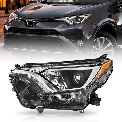 Headlights For 2016 2017 2018 Toyota RAV4 USA Built Halogen W/Bulbs(Passenger Side(Right)) in Saudi Arabia
