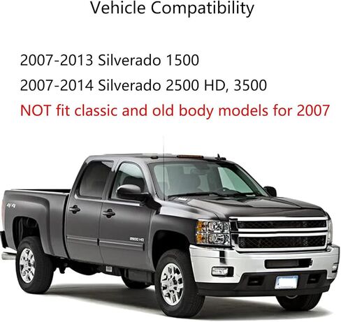 مجموعة المصابيح الأمامية APSVE مع لمبة وحزام أسلاك متوافق مع موديلات 2007-2013 Chevy Silverado 1500، 07-14 Silverado 2500 3500 & HD، استبدال المصابيح الأمامية الزوجية + حزام الأسلاك + المصابيح in Kuwait