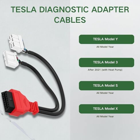 for Autel Original TCAN003 Splitter Diagnostic Cable for Tesla Y/S/X / 3,20 Pin + 12 Pin to 16 Pin OBDII Adapter OBD2 Connector Work with Autel Scanner MaxiSys Ultra MS909 Elite II PRO in Saudi Arabia