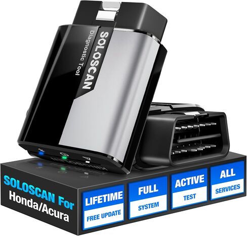 Kingbolen Soloscan for Honda Acura OBD2 Scanner Bluetooth, Bidirectional Test Full System Diagnostic Scan Tool for Android & iOS, All Reset Services, AutoVin, Lifetime No Subscriptions in Kuwait