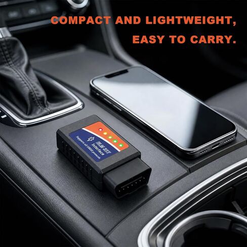 ELM327 OBD2 Bluetooth Adapter, OBDII Bluetooth Scanner Car Code Reader Reset Adapter, ELM327 Fault Diagnostic Scan Tool Compatible with OBD2 Vehicles, Car Accessories in Saudi Arabia