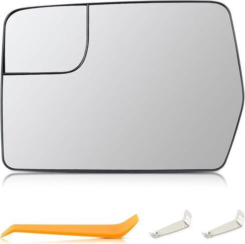 AUTOKAY Right Passenger Side Mirror Glass with Power Heated Fits for Ford F-150 2011 2012 2013 2014, Passenger Side Mirror Exterior Rearview Mirror Replaces 4L3Z-17K707-DA in Kuwait