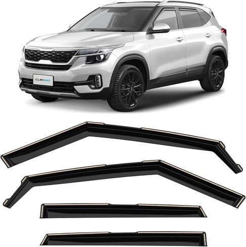 CLIM ART in-Channel Incredibly Durable Rain Guards for Dodge Durango 2011-2026, Original Window Deflectors, Vent Window Visors, Vent Deflector, 4 pcs. - 611281 in Kuwait