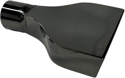 Exhaust Tip 2.25 Inlet 7.75 X 2.25" Outlet 10.00 Long WLT1-225-BC-S Rectangle Slant Black 304 Stainless Steel Wesdon Exhaust Tip in Kuwait