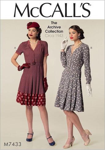 McCall's Patterns Misses' Inverted Notch-Collar Shirt Dresses and Belt Sewing Pattern, E5 (14-16-18-20-22) in Saudi Arabia