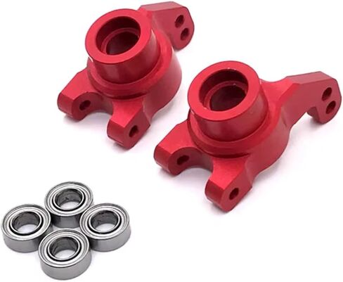 RC Car Parts Compatible with LC for Racing for WLtoys 144010 144001 144002 124017 124016 124018 124019 1/14 RC Car Parts Metal Upgrade Bearing Rear Cup(Red) in Saudi Arabia