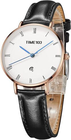 Womens Watches Easy Reader Quartz Analog 30mm Leather Strap Watch with Date Ladies Wrist Watches Waterproof in Saudi Arabia