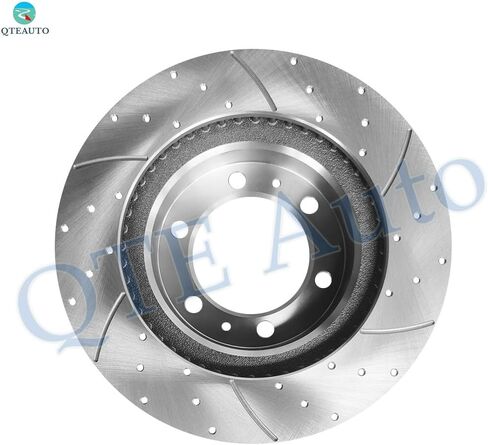 PM Auto Set of 6 Front 319mm Drilled Slotted Brake Disc Rotors-Ceramic Brake Pad Kit Replacement For 2005-2021 Toyota Tacoma in Kuwait