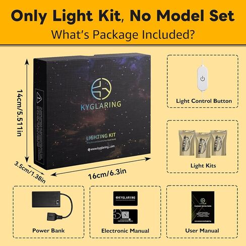 Kyglaring LED Light Kit Compatible with Lego Jurassic Park Jeep Wrangler 77984 Building Set - Upgraded Touch Control & Dimming (Lights Only, Model Not Included) in Kuwait