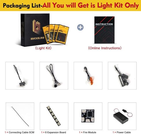 BrickBling LED Light Only, Compatible with Lego Creator 3 in 1 Haunted Mansion, Creative Lighting Compatible with Lego 31167-Excluding Model (Classic Version Light) in Kuwait