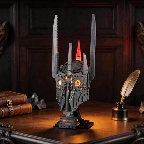 ضوء LED LIGHTAILING لأيقونات Lego-11373 سيد الخواتم: خوذة Sauron - سهلة التركيب، أسلاك مخفية، ديكور منزلي وجاهزة للهدايا (النموذج غير متضمن) in Kuwait