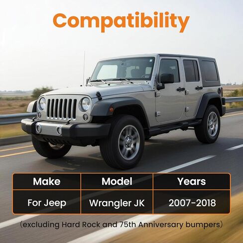 maXpeedingrods 2 Inch Front Receiver Hitch, Front Mount Trailer Hitch for 2007-2018 Jeep Wrangler JK, Excluding Hard Rock and 75th Anniversary bumpers, 3500 LBS in Kuwait