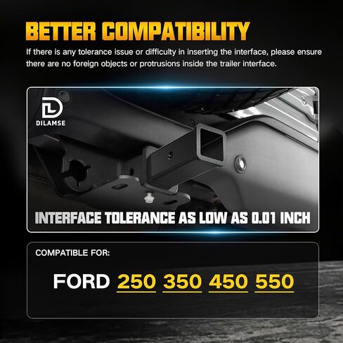 2-1/2" to 2" Inch Trailer Hitch Receiver Adapter Reducer for Ford F250 F350 F450 F550 (with Lock Pin & Towing Pin), 2.5" to 2" Sleeve Convertor Accessorie for RV Truck Bike Rack Cargo Carrier in Saudi Arabia