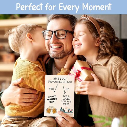 Funny Fathers Day Card from Daughter Son Kids, Funny Dad Gifts from Son Daughter, Humorous Gifts Fathers Day for Stepdad, Husband, Grandpa, Perfect for Father's Day, Birthday Gifts in Saudi Arabia