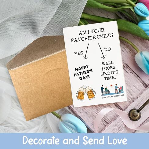 Funny Fathers Day Card from Daughter Son Kids, Funny Dad Gifts from Son Daughter, Humorous Gifts Fathers Day for Stepdad, Husband, Grandpa, Perfect for Father's Day, Birthday Gifts in Saudi Arabia