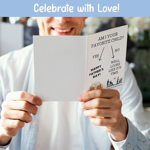 Funny Fathers Day Card from Daughter Son Kids, Funny Dad Gifts from Son Daughter, Humorous Gifts Fathers Day for Stepdad, Husband, Grandpa, Perfect for Father's Day, Birthday Gifts in Saudi Arabia