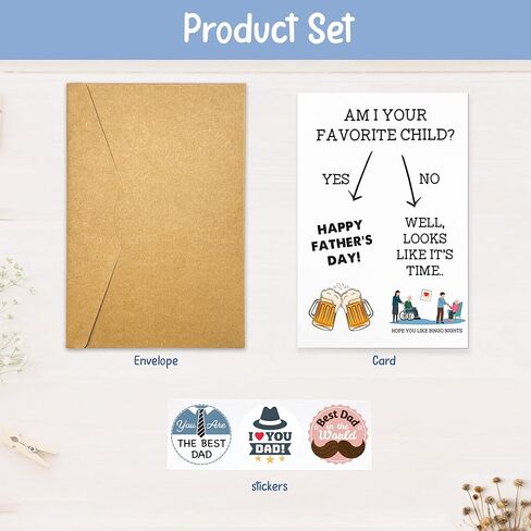 Funny Fathers Day Card from Daughter Son Kids, Funny Dad Gifts from Son Daughter, Humorous Gifts Fathers Day for Stepdad, Husband, Grandpa, Perfect for Father's Day, Birthday Gifts in Saudi Arabia