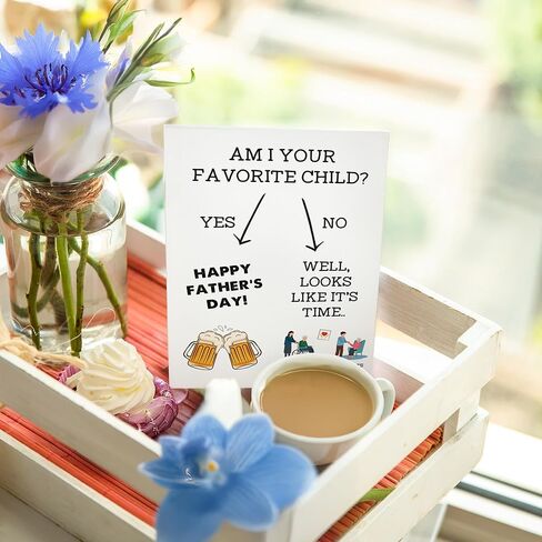 Funny Fathers Day Card from Daughter Son Kids, Funny Dad Gifts from Son Daughter, Humorous Gifts Fathers Day for Stepdad, Husband, Grandpa, Perfect for Father's Day, Birthday Gifts in Saudi Arabia