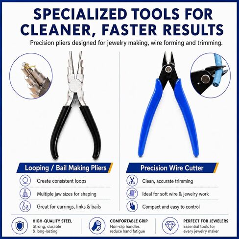 TANJIN Wire Wrapping Set Metal Wire Straightener Coil Jig Tool Quilling Tool Paper Crimper Jaw Pliers Cutting Tweezers Jump Rings Beading Jewelry Forming Shaping Mandrel 9PCS in Saudi Arabia