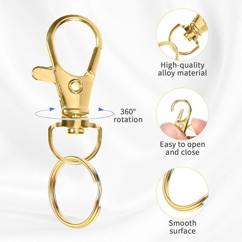 NYTGAH 969PCS Keychain Making Kit,Gold and Silver Key Chain Making Kit with Mini Needle Nose Pliers Keychain Clips, Key Rings, Lobster Claw Clasps, Metal Jewelry Bracelet Handmaking Supplies in Saudi Arabia