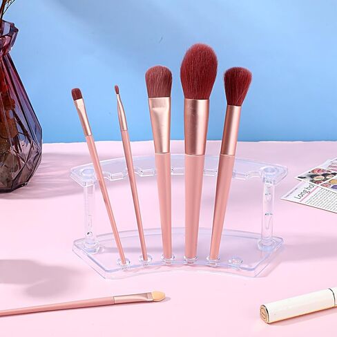 1 Set Pen Display Stand, Plastic Pen Display with 6 Slots, Pens Stand Displays for Makeup Brush, Fountain, Clear Pens Holder for School, Store, Home Organizer in Saudi Arabia