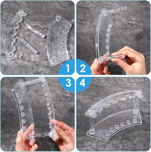 1 Set Pen Display Stand, Plastic Pen Display with 6 Slots, Pens Stand Displays for Makeup Brush, Fountain, Clear Pens Holder for School, Store, Home Organizer in Saudi Arabia