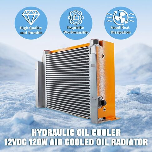 AH1417T-CA Fan Hydraulic Oil Cooler 12VDC 120W 150 L/min, Low Noise and Power Usage fans, designed for efficient air-cooled heat dissipation in machinery, Precise Welding & Efficient Fan in Saudi Arabia
