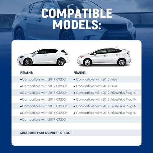 513287 Pair Front Wheel Hub Bearings Assembly Compatible with 2011-2017 CT200h 2010-2015 Prius 2012-2015 Prius Plug-in in Saudi Arabia