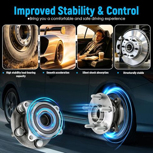 513287 Pair Front Wheel Hub Bearings Assembly Compatible with 2011-2017 CT200h 2010-2015 Prius 2012-2015 Prius Plug-in in Saudi Arabia
