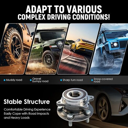 513287 Pair Front Wheel Hub Bearings Assembly Compatible with 2011-2017 CT200h 2010-2015 Prius 2012-2015 Prius Plug-in in Saudi Arabia