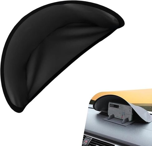 Car Phone Sun Shade, Sun Blocking Anti-glare Navigation Shield, Heat Shield Blocking Dashboard Protection Cover, Universal Foldable Cover for Most Cars SUVs Trucks (Black) in Saudi Arabia