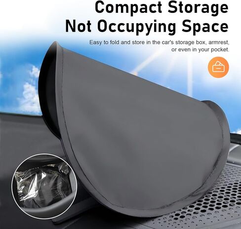 Car Phone Sun Shade, Sun Blocking Anti-glare Navigation Shield, Heat Shield Blocking Dashboard Protection Cover, Universal Foldable Cover for Most Cars SUVs Trucks (Black) in Saudi Arabia
