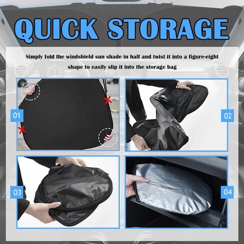 2026 Upgraded Thickened Car Windshield Sun Shade with Soccer Plaid Design,Foldable Sun Shade for Car Windshield with Storage Bag,57"x31.5" Portable Sunshade for Cars Windshields in Saudi Arabia