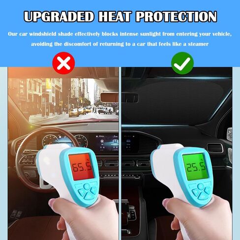 2026 Upgraded Thickened Car Windshield Sun Shade with Soccer Plaid Design,Foldable Sun Shade for Car Windshield with Storage Bag,57"x31.5" Portable Sunshade for Cars Windshields in Saudi Arabia