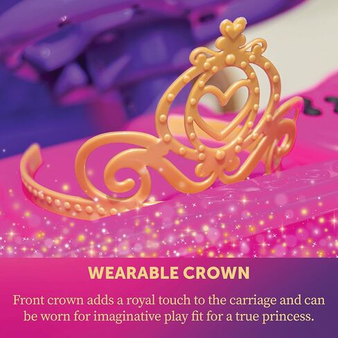 Disney Princess 24V Ride On Carriage, Pink & Purple Electric Ride On Car for Girls Ages 3–6, 2 Seater Kids Ride On Toy with Parent Remote Control, 4.5 MPH Battery Powered Car in Kuwait
