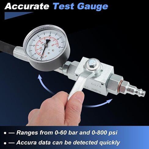 IPR Air Test Tool Special Kit for Ford 6.0L 7.3L for Powerstroke Diesel Engines High Pressure Oil System Leak Detection Tool Set W/Adapter Fittings/O-Rings/Shutoff Valve/Gauge in Saudi Arabia