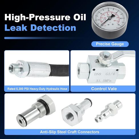 IPR Air Test Tool Special Kit for Ford 6.0L 7.3L for Powerstroke Diesel Engines High Pressure Oil System Leak Detection Tool Set W/Adapter Fittings/O-Rings/Shutoff Valve/Gauge in Saudi Arabia