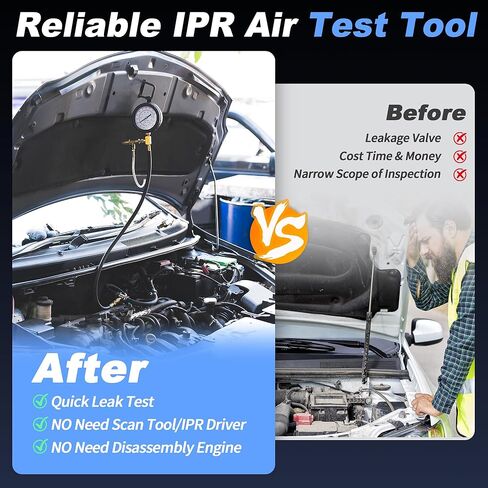 IPR Air Test Tool Special Kit for Ford 6.0L 7.3L for Powerstroke Diesel Engines High Pressure Oil System Leak Detection Tool Set W/Adapter Fittings/O-Rings/Shutoff Valve/Gauge in Saudi Arabia