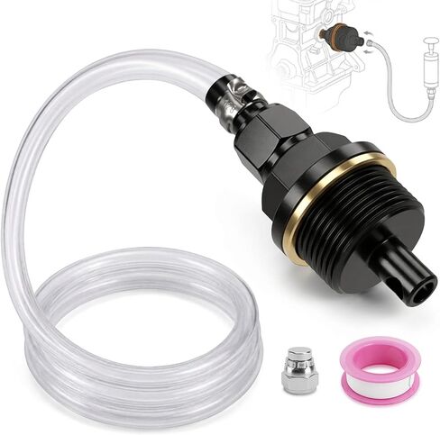 6492-10 Engine Oil Priming Adapter Compatible with Detroit Diesel DD13 & DD15, Includes Clear Hose, Sealing Tape and Dust Cover to Prevent Dry Starts in Saudi Arabia