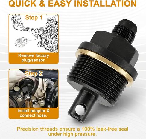 6492-10 Engine Oil Priming Adapter Compatible with Detroit Diesel DD13 & DD15, Includes Clear Hose, Sealing Tape and Dust Cover to Prevent Dry Starts in Saudi Arabia