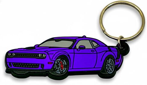 Vintage Ltd. Keychain Inspired by Dodge Challenger– Soft Durable Key Fob Accessory – Gift for Dodge Fans (Plum Crazy Purple) in Saudi Arabia