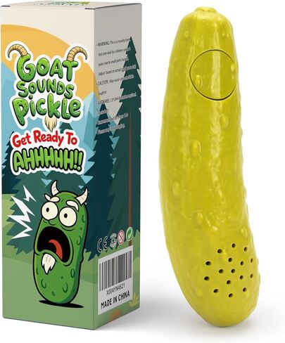 Goat Sounds Pickle - Funny Cucumber Toy with Sheep Sound for White Elephant Gag Gifts, Hilarious Noise Maker Office Gag for Coworkers Adults Friends and Family in Saudi Arabia