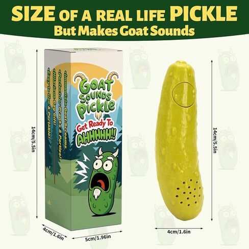 Goat Sounds Pickle - Funny Cucumber Toy with Sheep Sound for White Elephant Gag Gifts, Hilarious Noise Maker Office Gag for Coworkers Adults Friends and Family in Saudi Arabia