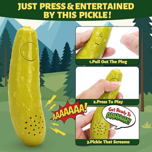 Goat Sounds Pickle - Funny Cucumber Toy with Sheep Sound for White Elephant Gag Gifts, Hilarious Noise Maker Office Gag for Coworkers Adults Friends and Family in Saudi Arabia